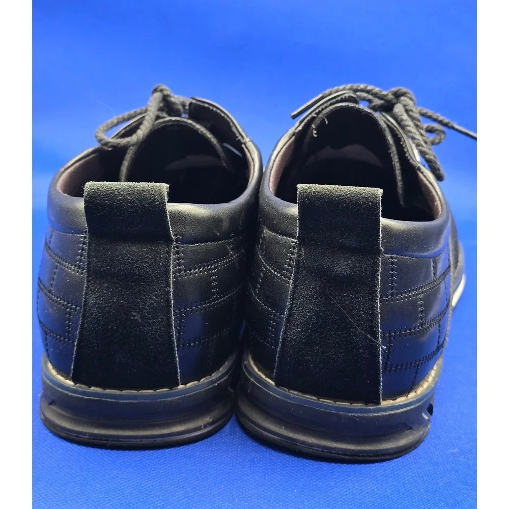 Gatsby Mens Black Leather Suede Dress Shoes Sneakers Size 11.5 45.5 EU